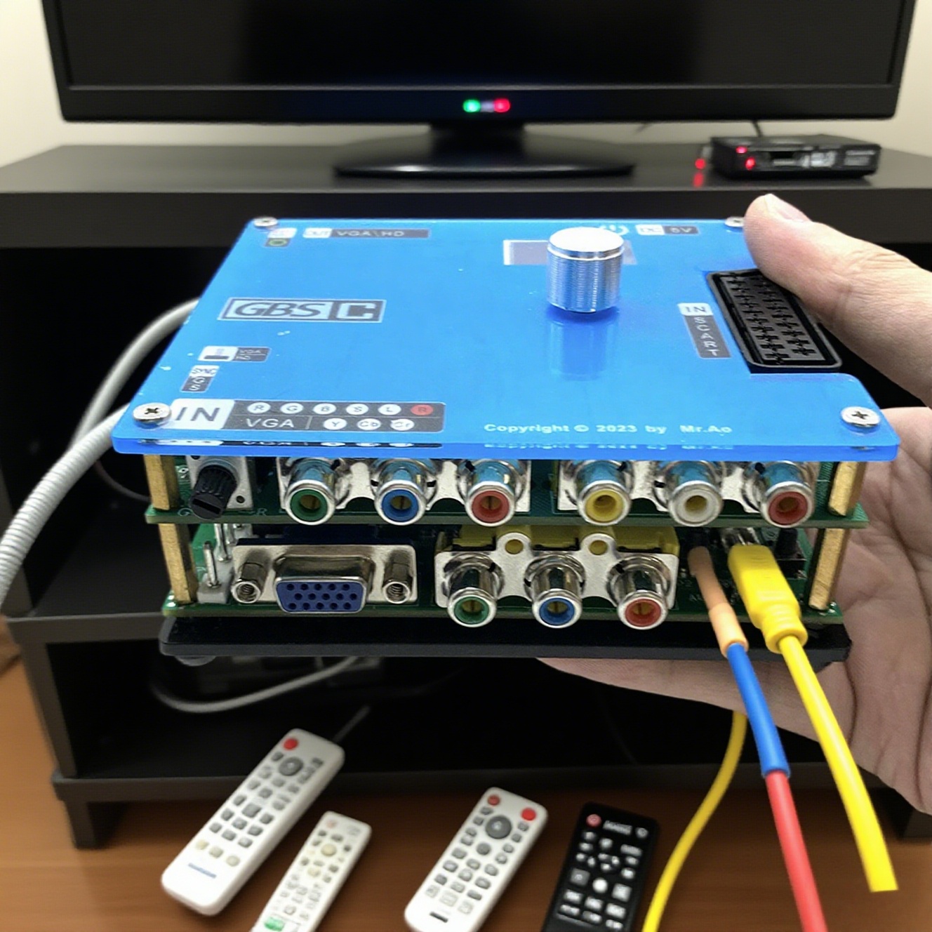 Scart To Hdmi - GBS ควบคุมตัวแปลงสัญญาณวิดีโอเกมหน้าจอ LCD VGA/SCART ถึง VGA/HDMI-รองรับตัวแปลงสแกนรองรับสำหรับเพลย์สเตชัน
