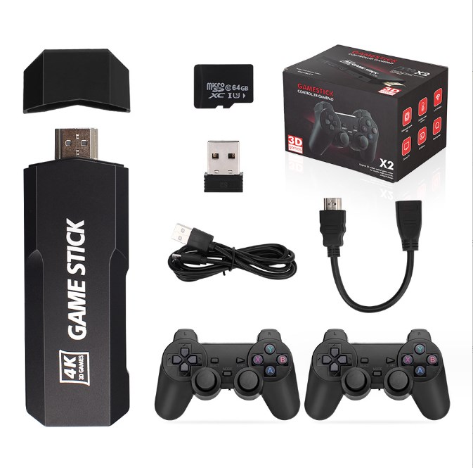 Retro Gaming X2 - เครื่องเล่นเกมพกพาสำหรับครอบครัว GD10 X2 4K วิดีโอเกมสติ๊ก คอนโซลทีวี