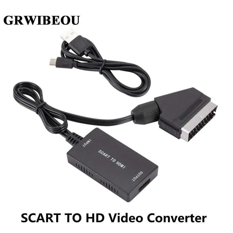 Scart To Hdmi - ตัวแปลงสัญญาณ SCART เป็น HDMI พร้อมสายเคเบิล 1080P