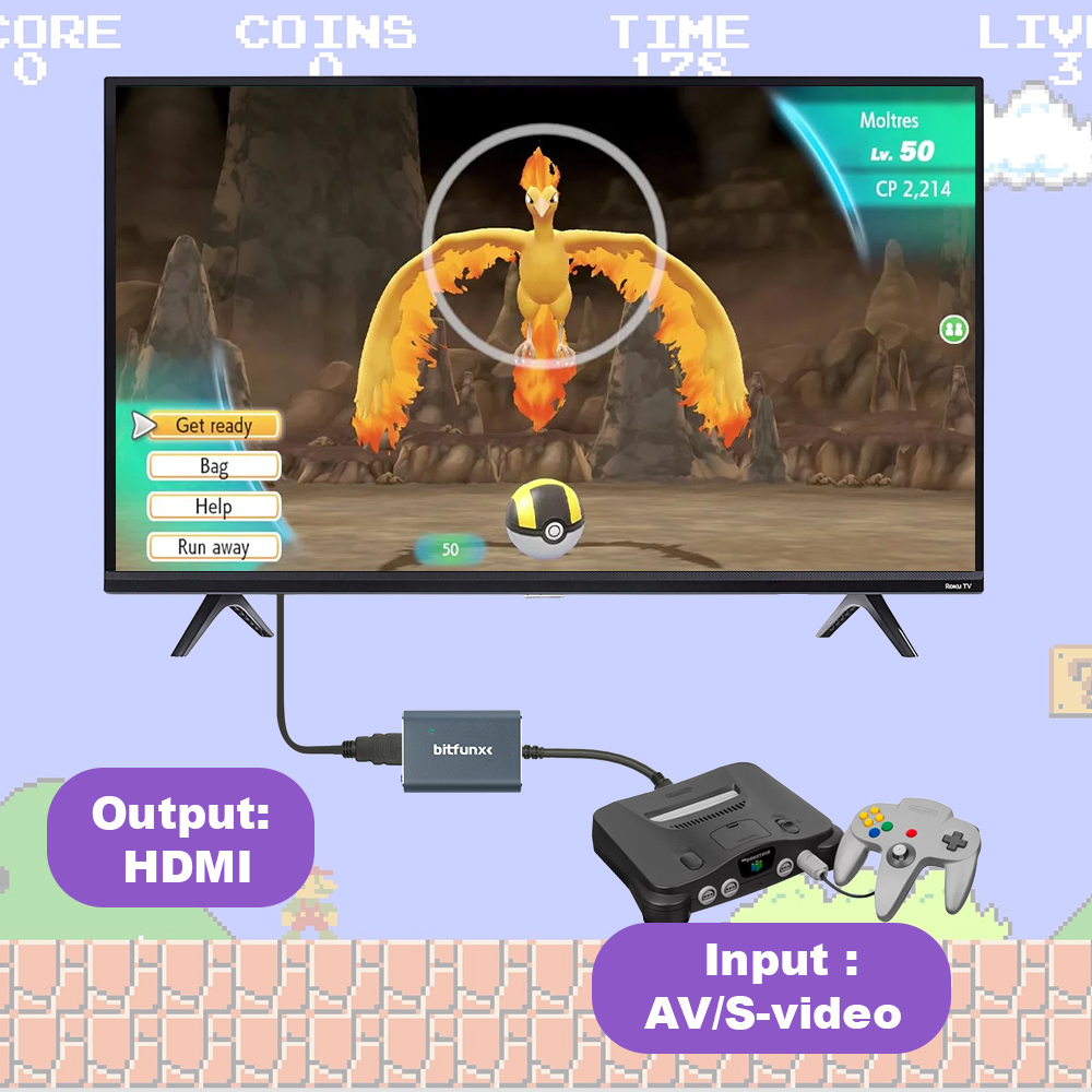 Bitfunx 720P Svideo/AV ไปยังอะ - Retro Gaming Nintendo บทวิจารณ์และราคา