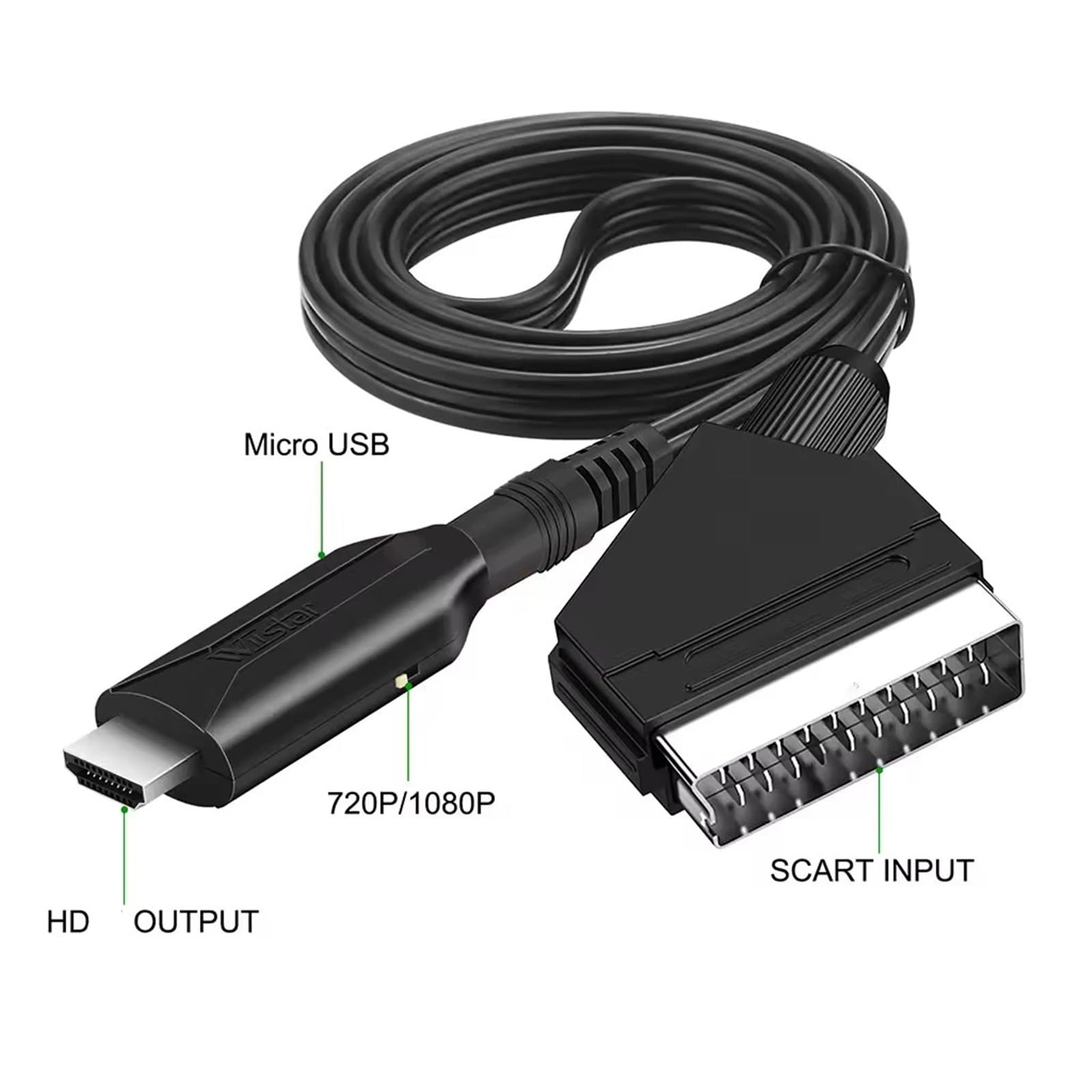 สายแปลงสัญญาณ SCART เป็น HDMI  - Scart To Hdmi บทวิจารณ์และราคา