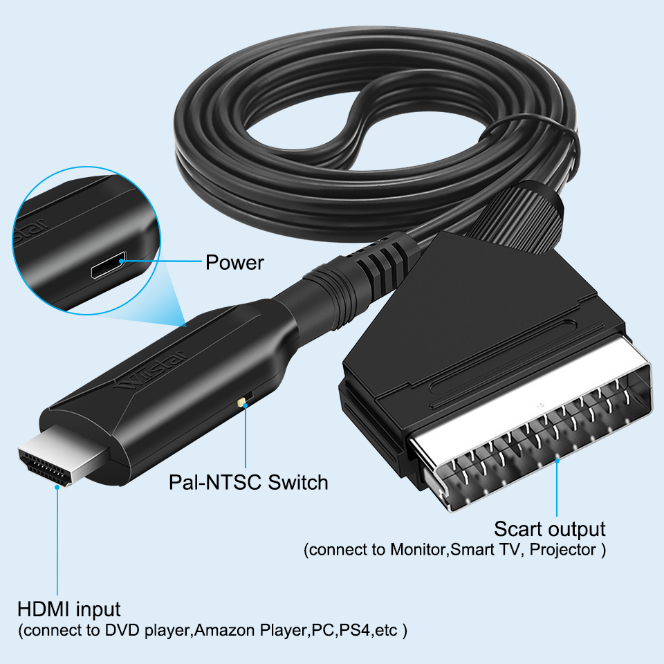 SCART To HDMI เข้ากันได้กับ/HD - Scart To Hdmi บทวิจารณ์และราคา
