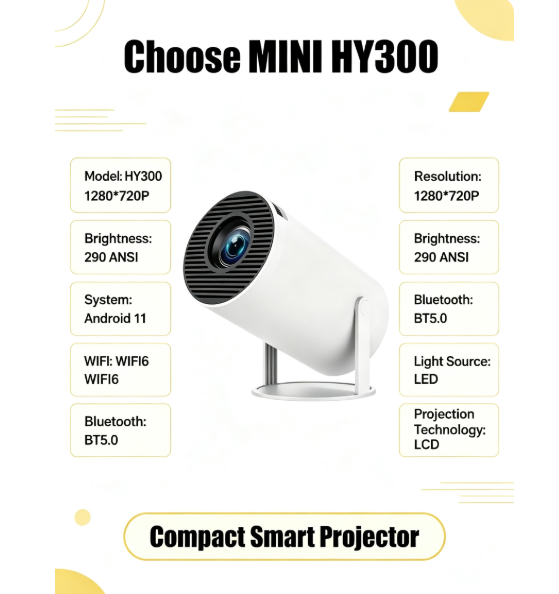 โปรเจคเตอร์พกพา Mini HY300 ระบ - Retro Gaming Projector บทวิจารณ์และราคา